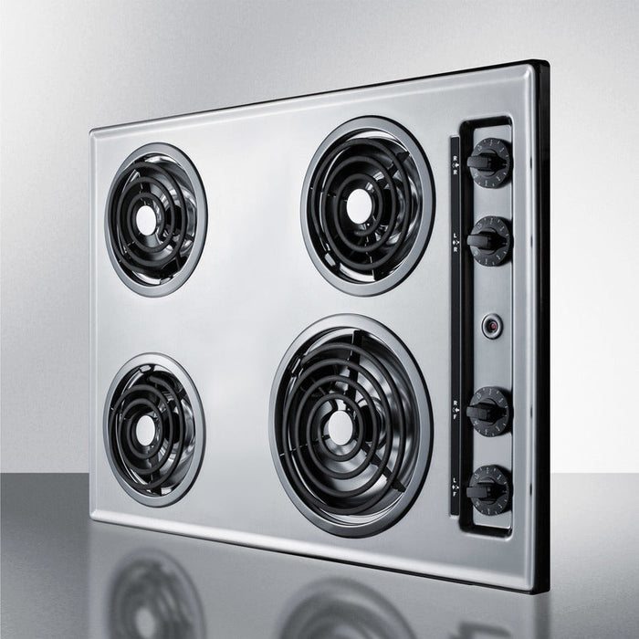 Summit 30" Wide 4-Burner Coil Cooktop (Stainless Steel) Summit Appliance