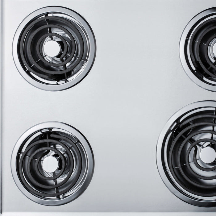 Summit 30" Wide 4-Burner Coil Cooktop (Stainless Steel) Summit Appliance