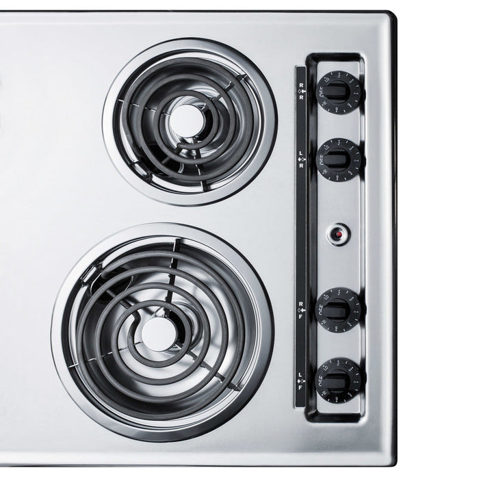 Summit 30" Wide 4-Burner Coil Cooktop (Stainless Steel) Summit Appliance